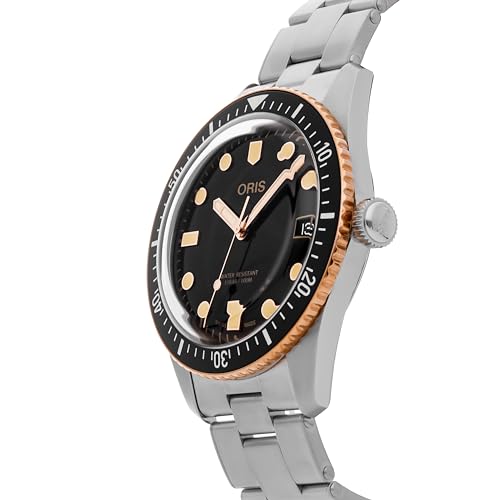 Oris Divers Automatic Black Dial Watch 01 733 7720 4354-07 8 21 18 (Pre-Owned), silver2