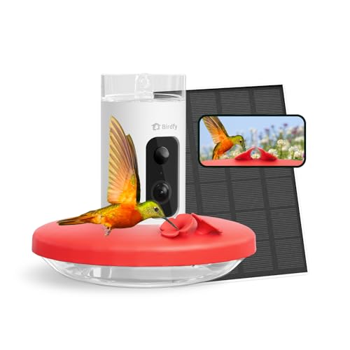 Birdfy Hummingbird Feeder SE with camera and solar panel outdoor hummingbird feeder