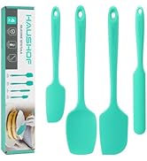 HAUSHOF Silicone Spatula Set of 4, Food Grade Silicone Spatula for Cooking, Baking, Mixing - Spat...