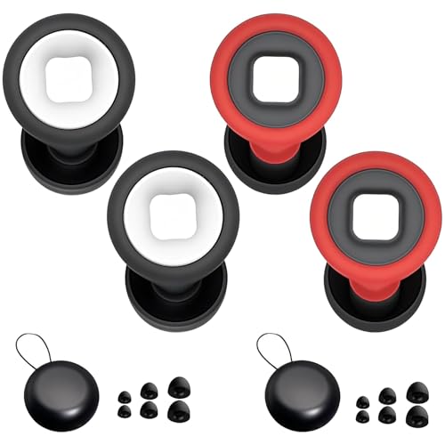 2 Pairs Motorcycle Ear Plugs Wind Noise Reduction-27 dB, Motorbike Earplugs, Earplugs Motorcycle Specifically for Motorbikes, Motorcycling and Outdoor Riding Touring Traffic Remains Audible