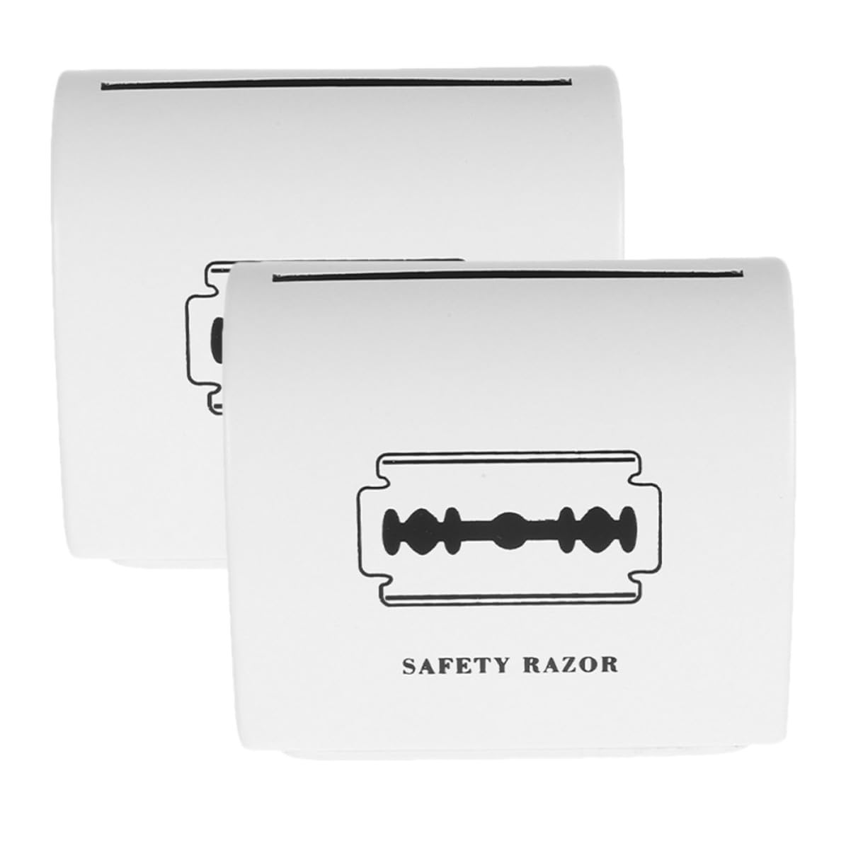 Tinplate Box Shaving Disposal Container 2 Pcs for Salon Use