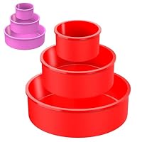 Stampi in Silicone 3Pcs | Stampo in Silicone per Dolci | Stampo Silicone Torta | Stampo Torta 20cm | Tortiera in Silicone per Dolci | Stampi Silicone Dolci | Stampis in Silicone Torte | Stampo Dolci