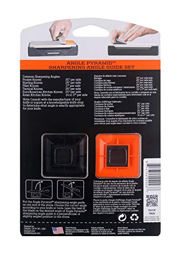 Sharpal 196N Angle Pyramid Whetstone Knife Blade Sharpener Sharpening Stone Angle Guide 2-Pack, 4 Universal Angles-14°, 17°, 20°, 25° #TOP2