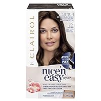 Clairol Nice'n Easy Repair Permanent Hair Colour, 4 Dark Brown, Pack of 1
