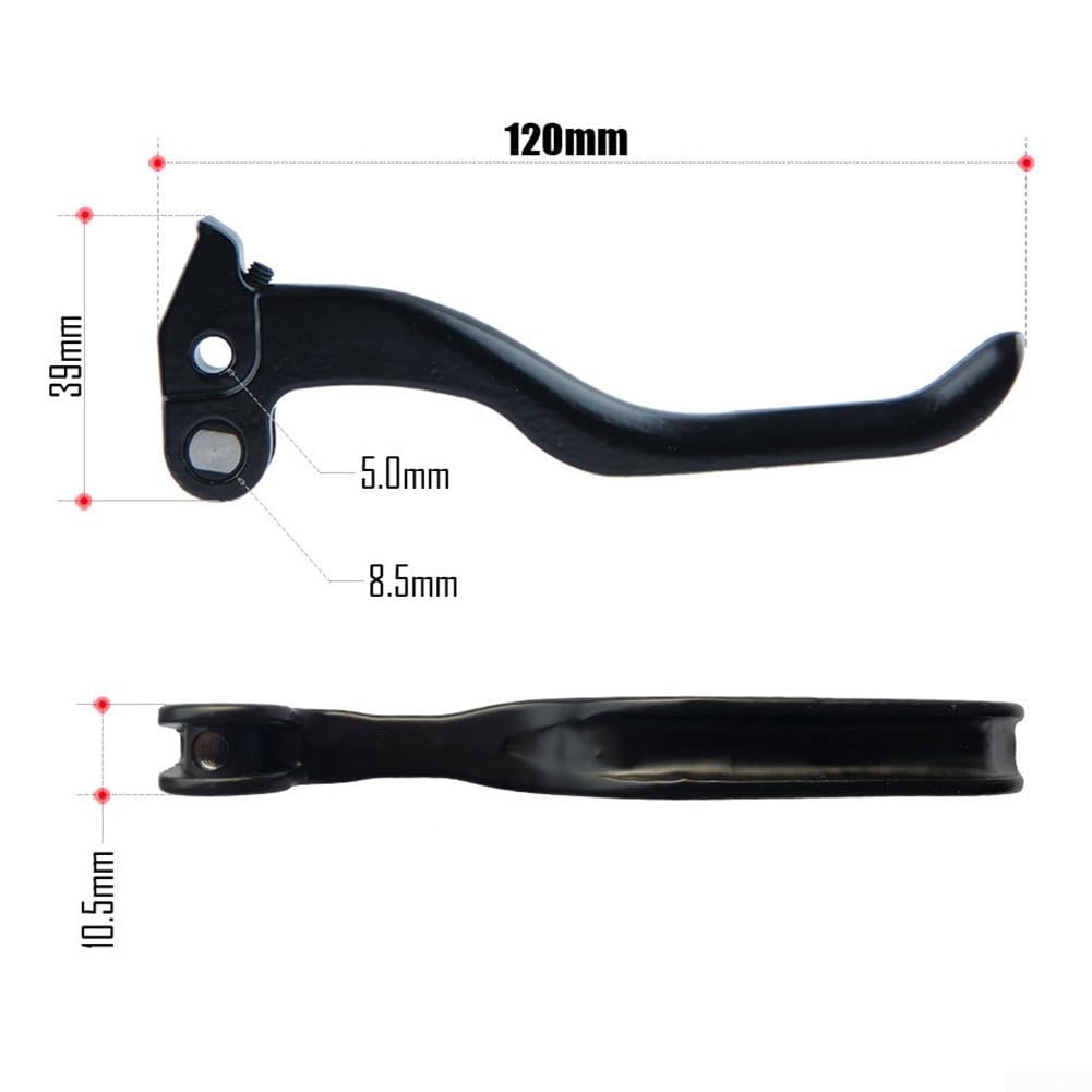 QOXEZY Leva del freno per bici, maniglia del freno a disco idraulica, per GOODTASTE, XOD, LiTing, Jiazhu Power Off, 120 mm/103 mm, Nero