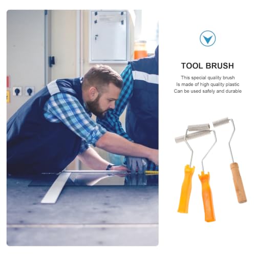 Rodillo antiespumante de aluminio para resina kit de 3 piezas con mangos resistentes 7