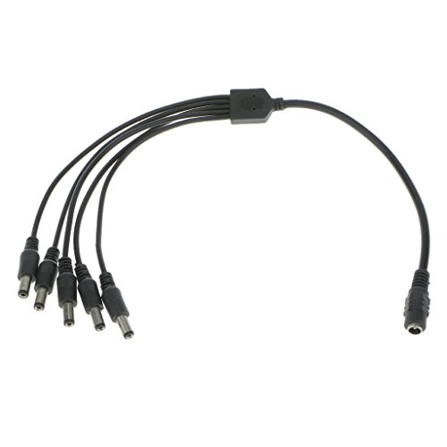 PETSOLA 1?5ウェイDC12V電源スプリッターケーブルコードなしCVカメラDVR