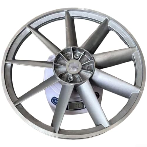 Poulie de volant d'inertie en aluminium de 350 mm de diamètre pour moteur de pompe à air de rechange compatible avec rainures de courroie B de 16,5 mm de...