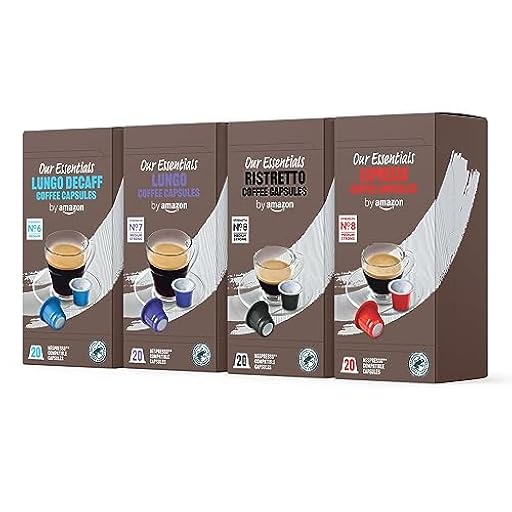 by Amazon Paquete Variado Estándar de Cápsulas de Café Espresso de Plástico Compatibles con Nespresso, Tostado Medio, 80 Unidades (4 Paquetes de 20), Certificadas por Rainforest Alliance | Ya disponible en tu tienda friki favorita! En mundofriki.es! by Amazon Paquete Variado Estándar de Cápsulas de Café Espresso de Plástico Compatibles con Nespresso, Tostado Medio, 80 Unidades (4 Paquetes de 20), Certificadas por Rainforest Alliance | Ya disponible en tu tienda friki favorita! En mundofriki.es!