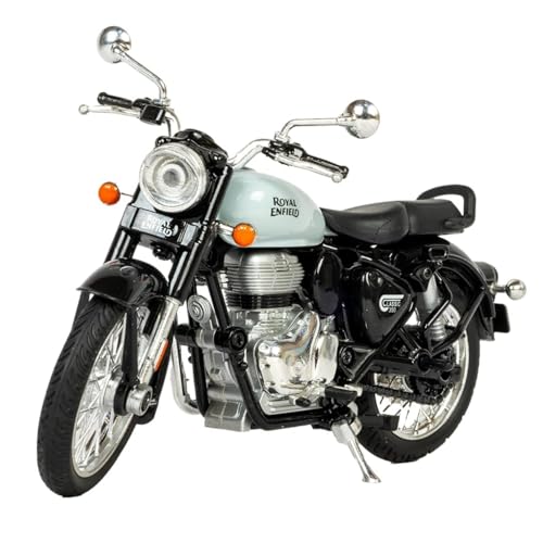 Image of Die-cast Alloy Motorbikes for Kids 1:14 Scale Alloy Model Bikes Pull Back Toys Suitable for 3+ Years Boys and Girls Multicolor (Pack of 1)【Colors as Per Stock】 (Bullet 350 Classic)