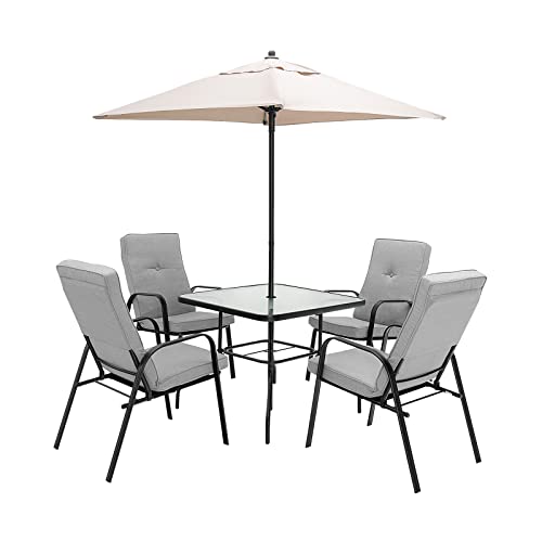 Tangkula 5 Ft Patio Umbrella, Outdoor Table Market Umbrella With Quick-Release Button, 4 Sturdy Ribs, Fade Resistant & Waterproof Canopy, Sun-Protective Patio Umbrella For Garden, Poolside, Backyard #TOP7