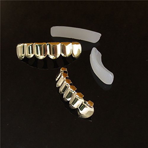 USUASI Top North America Explosion Hiphop Gold Dental Grills Grillz Real Gold Chapeamento de Ouro Br