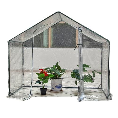 Visame ビニール温室 ビニールハウス 簡易 温室ビニール 保温 菜園用 園芸用 農園 家庭 組立簡単 防水 uvカット pvc ガーデニング 苺栽培 秋冬 高さ180 奥行105 幅153cm