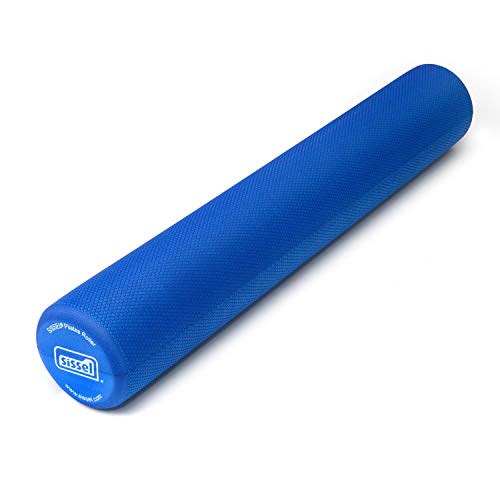 SISSEL Pilates Roller Pro | 90 cm Blau | Pilates Rolle für intensives Training | Pilates Zubehör | Yoga Rolle für Stabilität, Balance & Regeneration | Stabile Form bei hoher Belastung