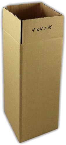 Miniatura 2 de EcoSwift Caja de embalaje de cartón corrugado de 4 x 4 x 18 pulgadas, caja de envío móvil por correo, caja de cartón de 4 x 4 x 18 pulgadas