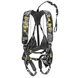 Hawk Elevate Pro Comfortable Lightweight Adjustable 360 Degrees Movement Tree Stand Hunting Padded Safety Harness with Storage Pocket & Integrated Gear Hooks