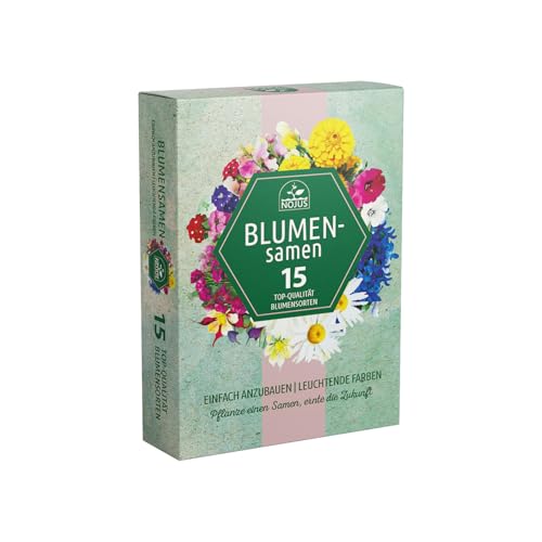 Nojus Blumen Samen Set - Blumensamen 15 Packungen - Garten Blumen Saatgut - Bunte Pflanzensamen - Wildflower Seed - Blumensamen Tütchen 15 Sorten - Ideales Blumensamen Geschenk Nojus Blumen Samen Set - Blumensamen 15 Packungen - Garten Blumen Saatgut - Bunte Pflanzensamen - Wildflower Seed - Blumensamen Tütchen 15 Sorten - Ideales Blumensamen Geschenk
