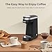 CHULUX Single Serve Coffee Maker for K Capsule, Mini Single One Cup Coffee Machine, Perfect for Small Space, Black