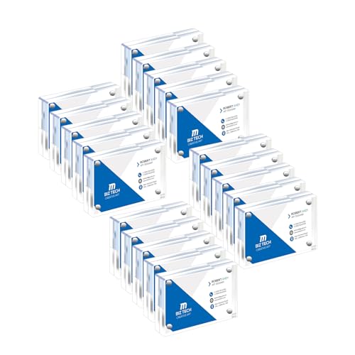 GENGENZER Mini Picture Frame 2.5x3.5 inch Clear Acrylic Magnetic Photo Business Card Frame 20mm Thick Double Sided Wallet Size Desktop Display Frames for Office Home Decor Photos Cards (20 Pcs)