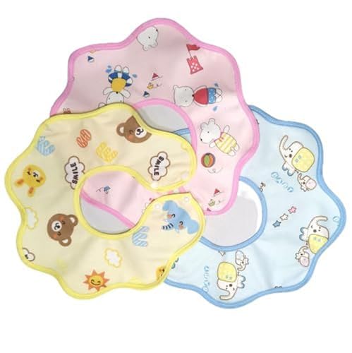 BabyGo Waterproof Apron Bib – Soft, Easy-to-Clean Round-Shaped Feeding Bib for Babies-image-16