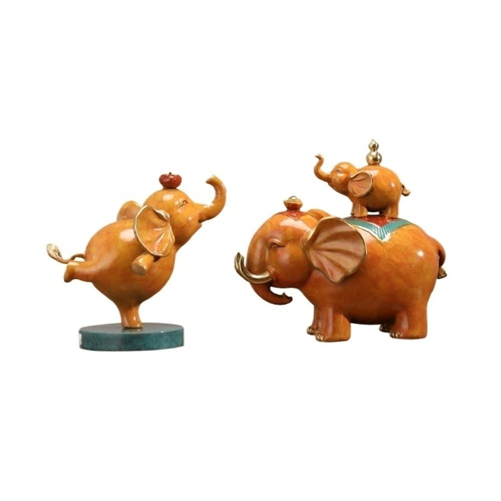 GLETSF Brass Decor Colored Copper Copper Sculpture Ornaments Handicrafts Copperware Home Living Room Desktop Decoration Ornaments Statues For Home Decor,