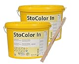 StoColor In weiß Innenfarbe 30 Liter Set mit einem Rührstab (2 Eimer/1 Rührstab) Innenfarbe Wandfarben