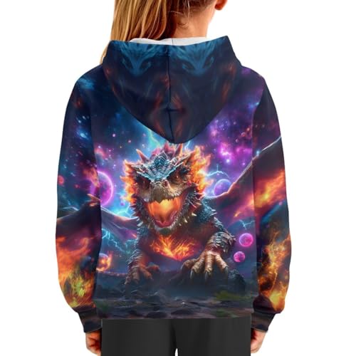 Image of GLUDEAR Teen Boys Girls Novelty Animal Galaxy Hoodies Sweatshirts Pullover