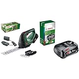 Bosch Home and Garden 0600857070 Bosch Cordless AdvancedShear 18V-10 & Home and Garden Battery Pack PBA 18V Black