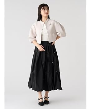 ☆にゃーこ☆タグ付セルフォードパール付きチュールスカート ブラック38 Amazon.co.jp: [セルフォード] パールタックバルーンスカート