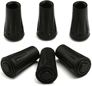 Oldhill 6-Pack Replacement Rubber Tips (Longer Caps) - Fits Most Hiking Sticks, Trekking