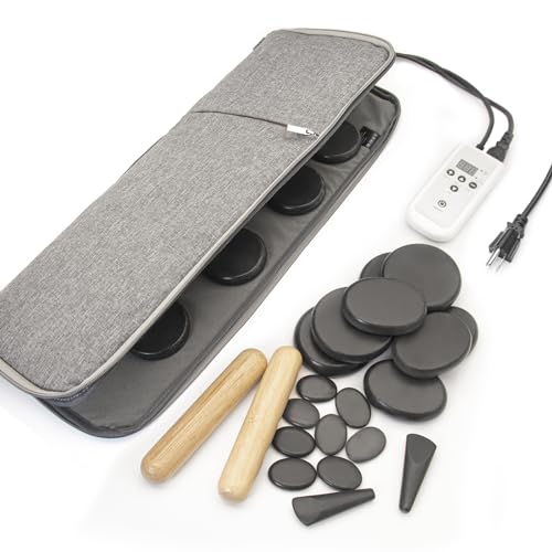 Kit massage pierres chaudes et bambou relaxation musculaire