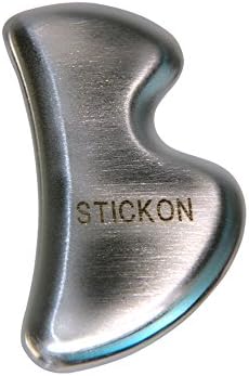 STICKON Stainless Steel Gua Sha Scraping Massage Tool IASTM Tools Great Soft Tissue Mobilization Tool (B Shape)