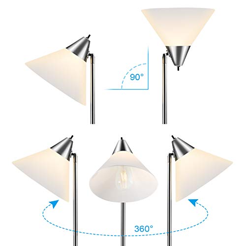 Thovas Floor Lamp Standing Lamp Adjustable Head Arcylic Shade Floor Lamps For Living Room/Office/Bedroom By Onext #TOP2