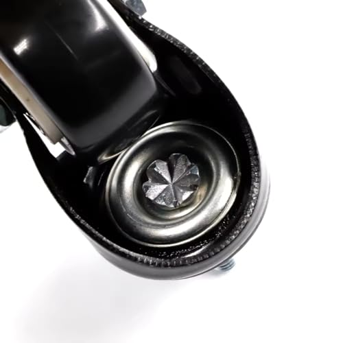 Kit 4 Rodízio Giratório de Espiga Sem Freio Reforçada, Rodas Anti-Risco, Antirruído, Rodinhas RRJ (P