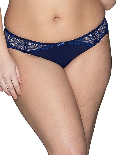 Vanity Fair Women's Flattering Lace Panties: Lightweight & Silky with Superior Stretch, Blue Mystique