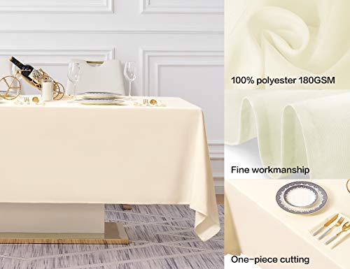 Surmente Tablecloth 60 X 102-Inch Rectangular Polyester Table Cloth For Weddings, Banquets, Or Restaurants (Ivory) …… #TOP1