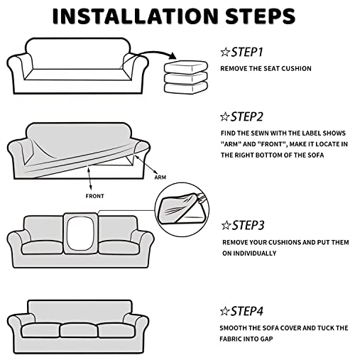 Henbula Stretch Sofa Slipcovers, Thick Velvet Sofa Covers For 3 Cushion Couch Soft Couch Cover Furniture Protector For Kids Pets thumb #6