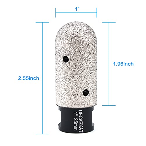 Diamond Finger Milling Bits Ball End, 1 Inch 25Mm Dia Dry Core Drill Bit With 5/8-11 Thread For Enlarging And Shaping Holes In Porcelain Tile Ceramic Marble Stone Granite Counter Sink #TOP1