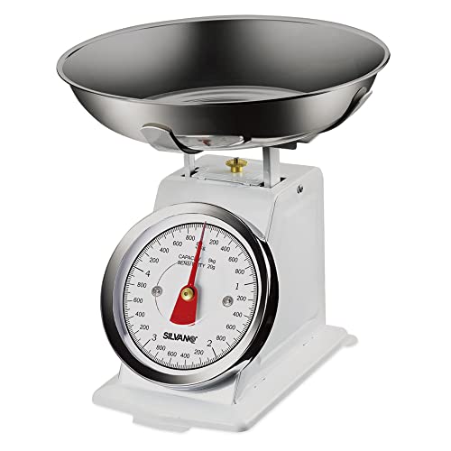 Báscula Cocina Analógica Silvano, Balanza de Alimentos Multifuncional, Diseño Retro, Alta Precision, Capacidad...