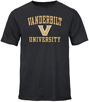 Barnesmith Vanderbilt University Vandy Commodores Short-Sleeve T-Shirt, Heritage, Black, Small