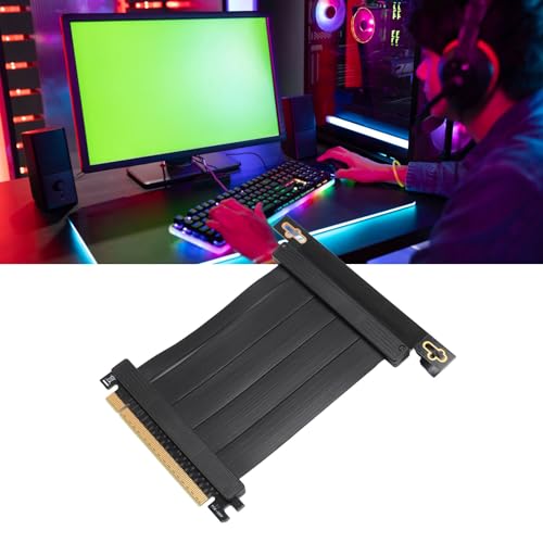 Cavo Prolunga PCIE 4.0 X16, Cavo Adattatore Scheda Grafica, Cavo Riser GPU Supporta Trasmissione Dati Grafici Ad Alta velocità, Lunghezza 10 Cm, per RTX3080, RTX3070ti - Scheda video - Immagine 3