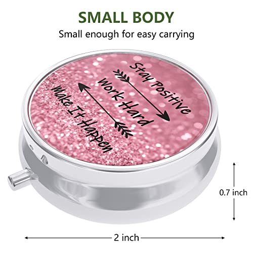 Image of Pill Box, Small Pill Case for Purse & Pocket, Travel Medicine Organizer | Cute Travel Medicine Organizer, Portable Medicine Container Holder to Hold Vitamins, Medication, Fish Oil & Supplement