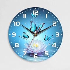 ENUIEO Wall Clock, 10 Inch Silent Non Ticking Home Kitchen Decor, Battery Operated for Bathroom photo ENUIEO Wall Clock, 10 Inch Silent Non Ticking Home Kitchen Decor, Battery Operated for Bathroom