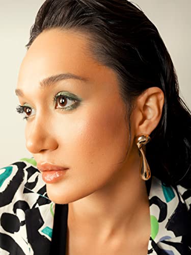 Mismatched Earrings, Melting Liquid Asymmetrical Drop Earrings, Designer Dangle Earrings for Women, Hypoallergenic Abstract Statement Enamel Jewelry4