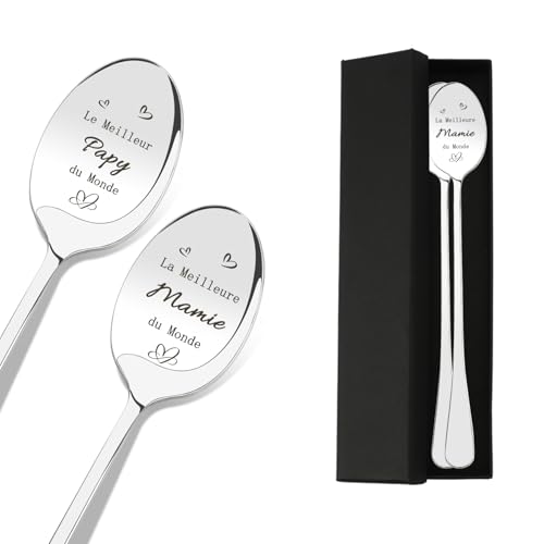 Idee Cadeau Grand Parents Fete Des Grand Mere Cuillere a Cafe Cadeau Papi et Mamie Idee Cadeaux Mamie Cadeaux Papy Grands-Parents Fete Des Mamies Noel Saint Valentin...