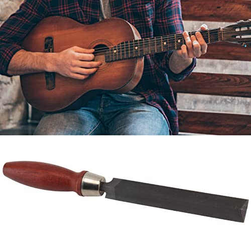 Arquivo de Porca de Guitarra, LâMina de Metal de Ponta Dupla, Cabo de Jacarandá, Arquivo de Reparo d