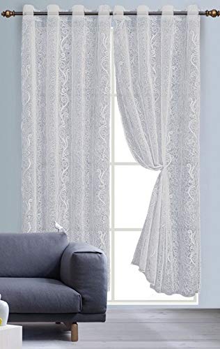 Rideau pour intérieur Anais gogo style blanc pour sublimer l'ambiance cosy du salon