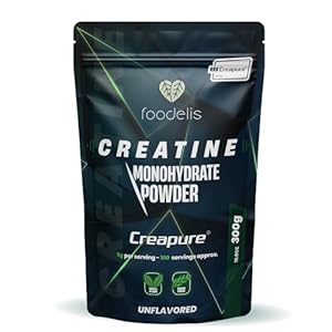 Creatina creapure 300g en polvo – 100% creatina monohidratada creapure – Sin sabor, No-GMO, Vegano, Pura sin aditivos -Incluye dosificador – Alta solubilidad