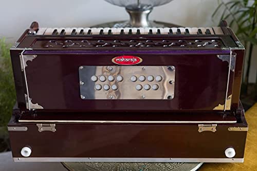 Maharaja Musicals, Folding Harmonium Instrument, In Usa, 9 Stops, Rosewood Color, Safri, 3 1/2 Octave, Coupler, Bag, Tuned To A440, Musical Instrument Indian - Ahf #TOP3
