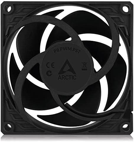 ARCTIC P8 PWM PST - 80 mm Case Fan with PWM Sharing Technology (PST), Pressure-optimised, quiet motor, Computer, Fan Speed: 200-3000 RPM - Black